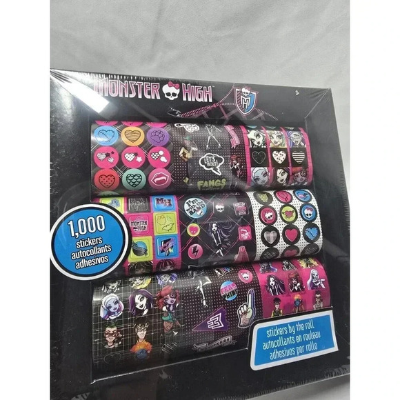 MONSTER HIGH STICKERS By The Roll 1000 Pcs 2013 Mattel Sandy Lion NEW - Picture 3 of 3
